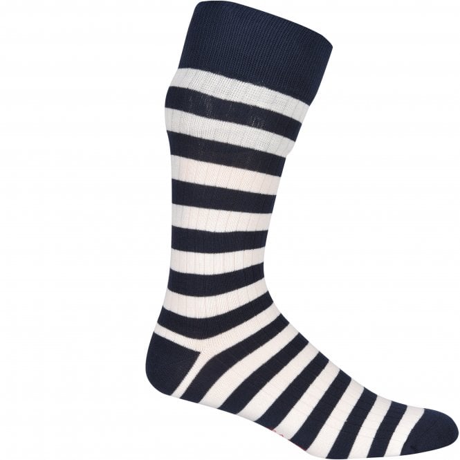 2-Pack Fair Isle & Stripe Socks Gift Box, Navy/Green