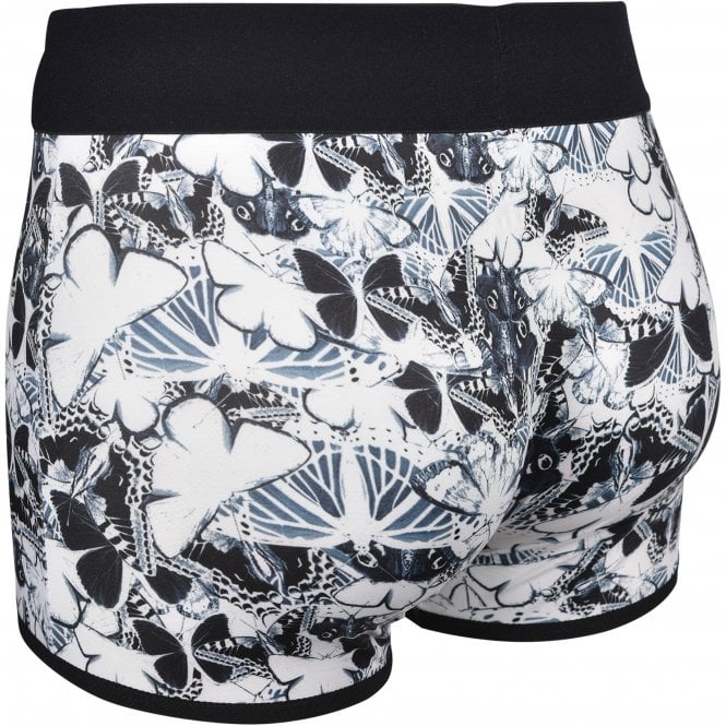 Colourless Butterflies Boxer Trunk, Black/white