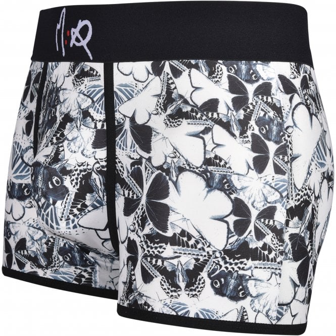 Colourless Butterflies Boxer Trunk, Black/white