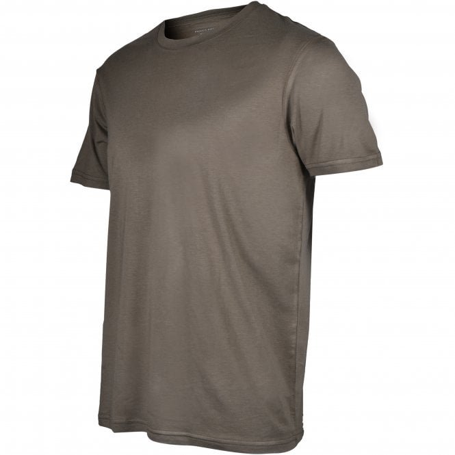 Bamboo Cotton Crew-Neck T-Shirt, Khaki