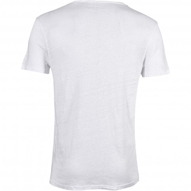 Pure Linen Crew-Neck T-Shirt, White