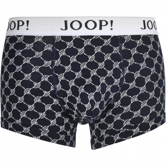 3-Pack Cornflower Print Boxer Trunks, Navy/white