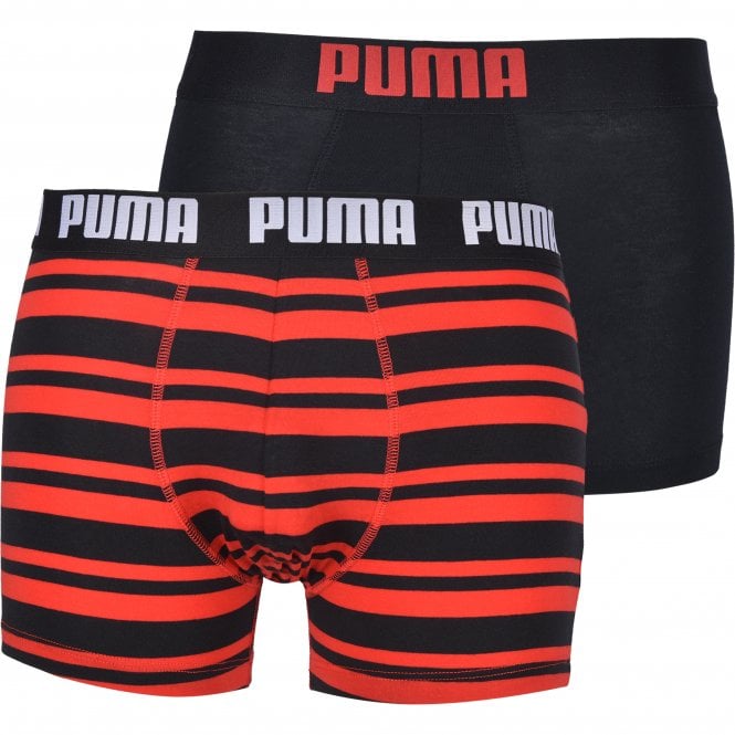 2-Pack Heritage Stripe Boxer Briefs, Red/Black