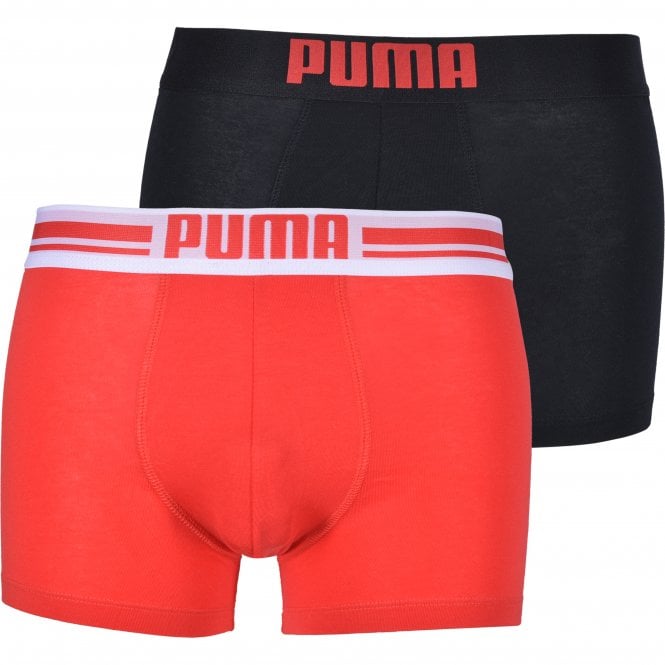 2-Pack Placed Logo Boxer Briefs, Red/Black