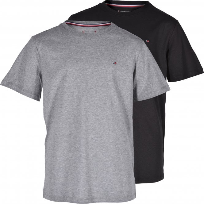 2-Pack Organic Cotton Boys T-Shirts, Black / Heather Grey