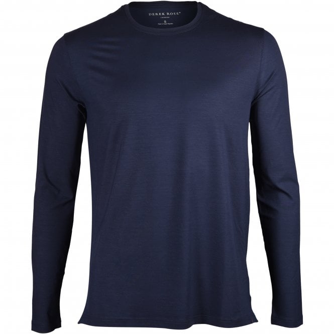 Micro Modal Long-Sleeve T-Shirt, Navy