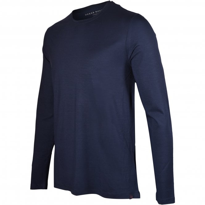 Micro Modal Long-Sleeve T-Shirt, Navy