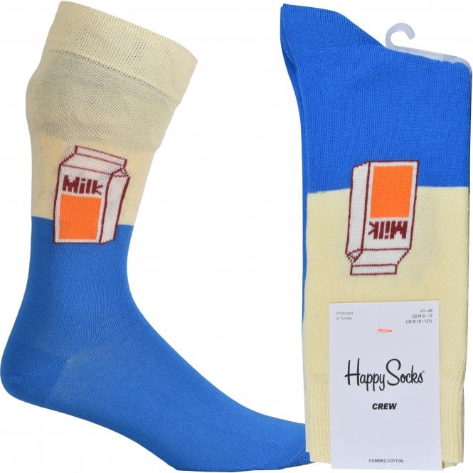 Milk Socks, Blue/white