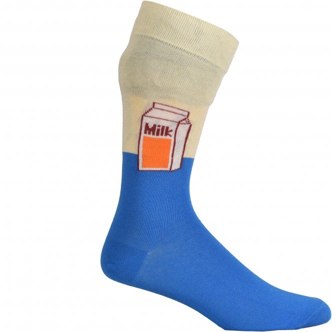 Milk Socks, Blue/white