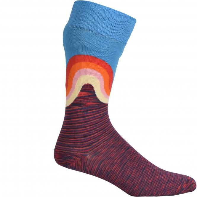 Jumbo Wave Socks, Burgundy/blue