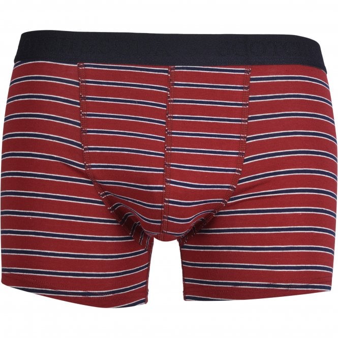 2-Pack Graffiti Print and Stripe Boxer Briefs, Burgundy/Black