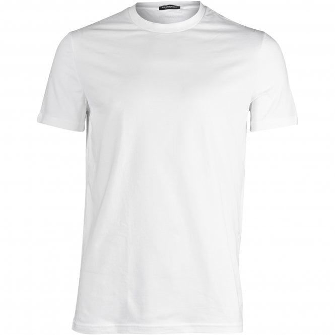 Cotton Stretch Crew-Neck T-Shirt, White