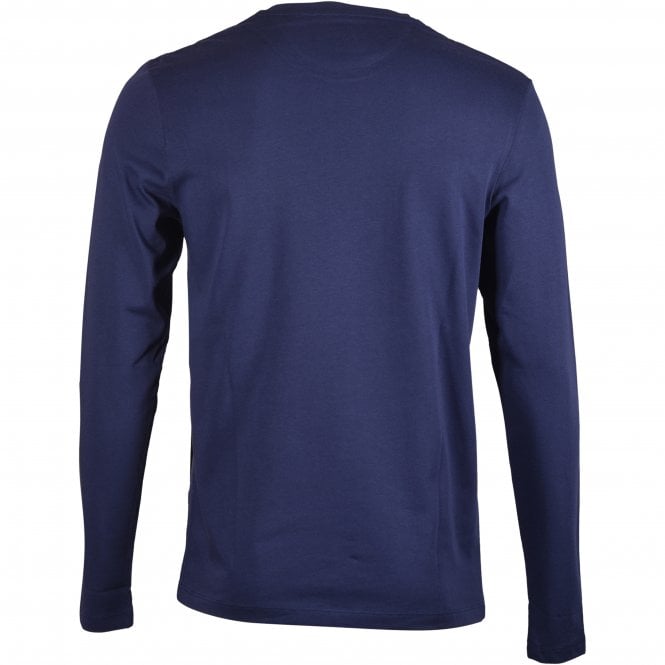 Crew-Neck Long Sleeve T-Shirt, Navy