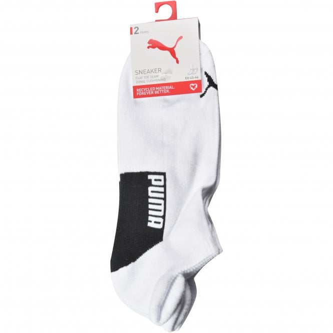 2-Pack Logo Sports Trainer Socks, White