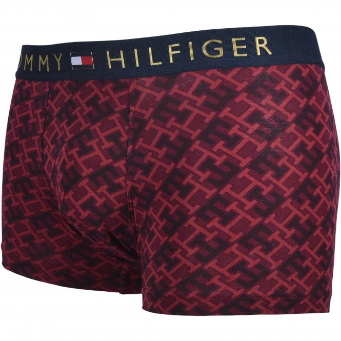 Logo Monogram Boxer Trunk Gift Set, Burgundy