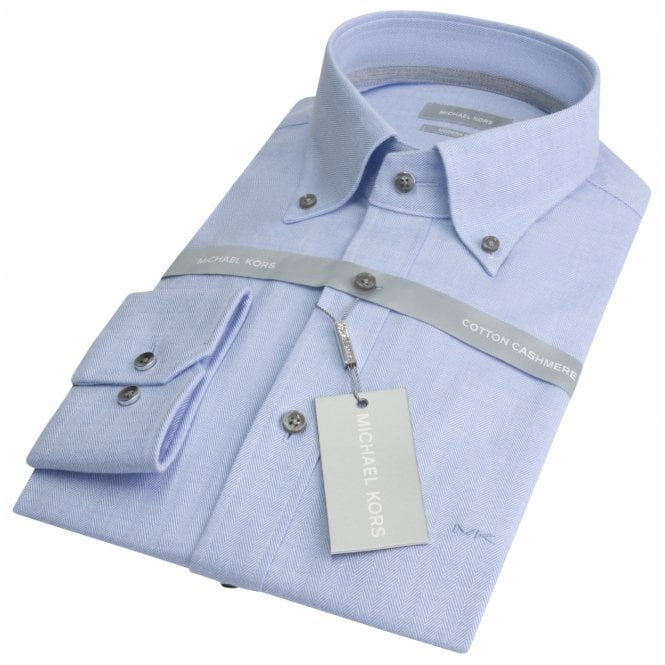 Cotton Cashmere Shirt, Light Blue