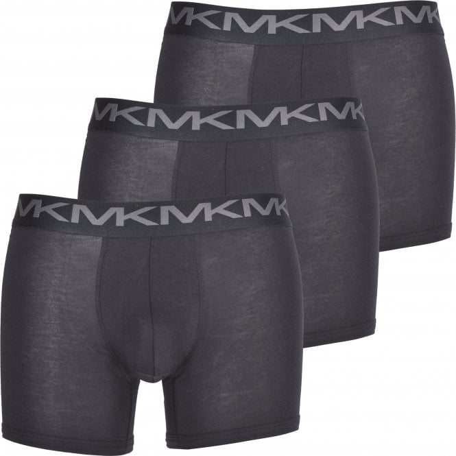 3-Pack Classic Logo Boxer Briefs, Black