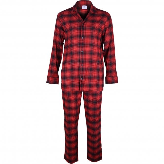 Check Flannel Pyjama Set Gift Set, Red/black