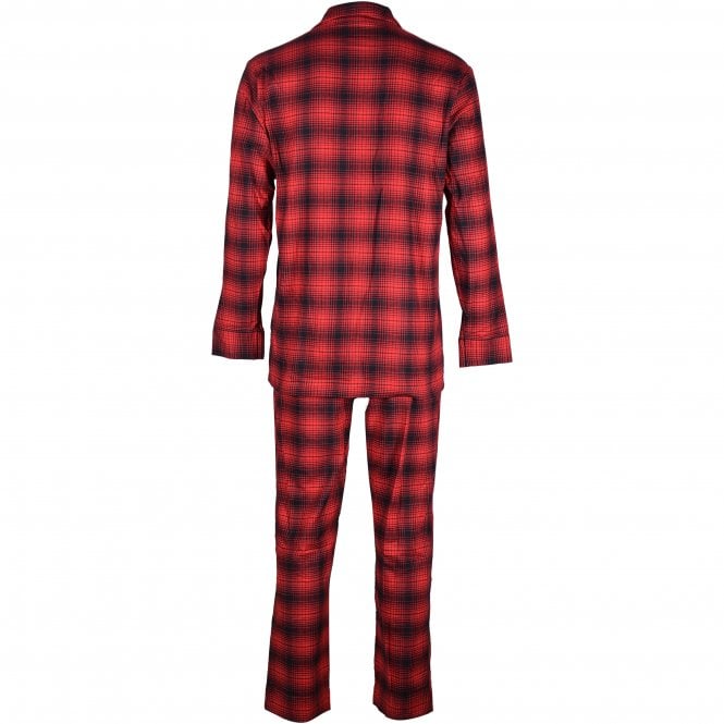 Check Flannel Pyjama Set Gift Set, Red/black