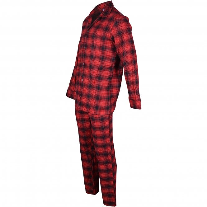 Check Flannel Pyjama Set Gift Set, Red/black