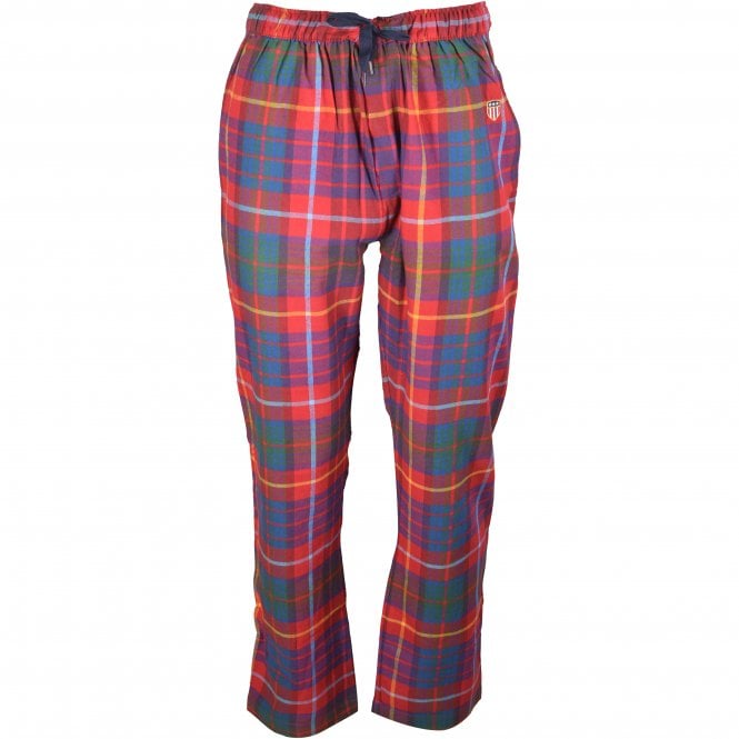 Flannel Tartan Pyjama Gift Set, Ruby Red