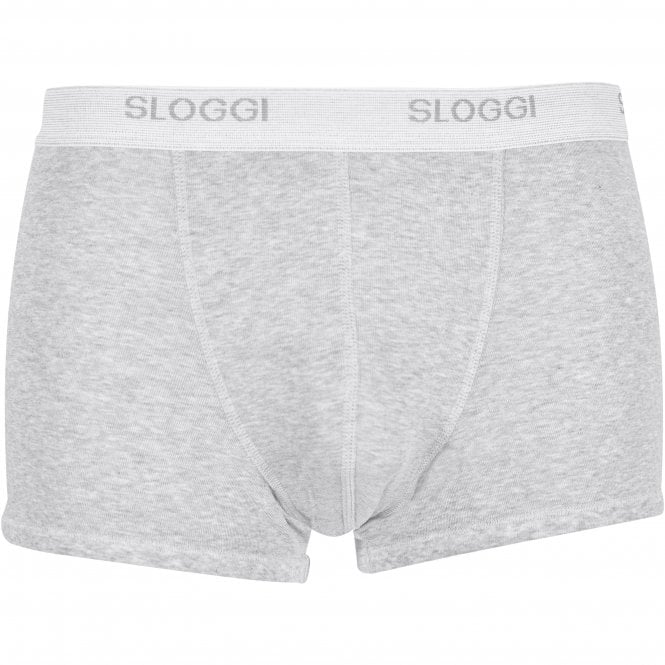 Basic Short Boxer Trunk, Grey Heather Melange