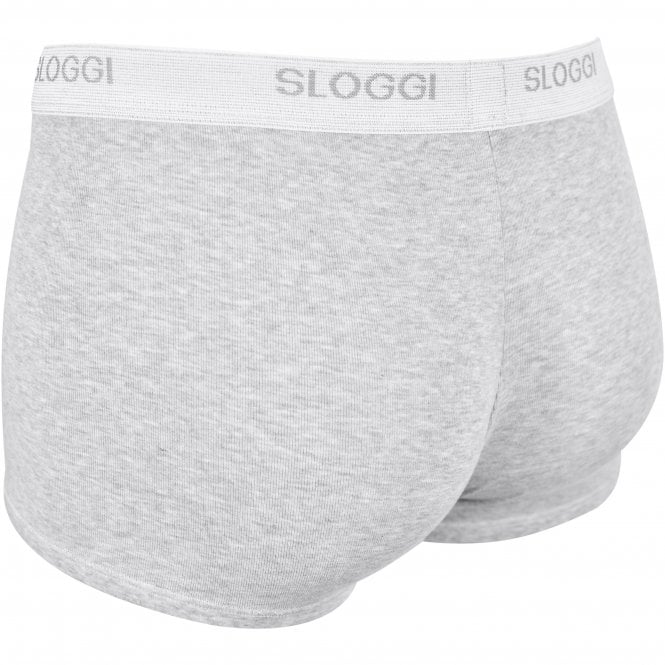 Basic Short Boxer Trunk, Grey Heather Melange