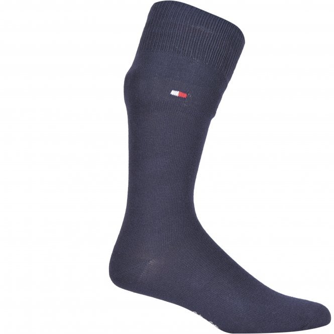 2-Pack Slub Mouline Rugby Stripe Boot Socks, Navy/Rouge