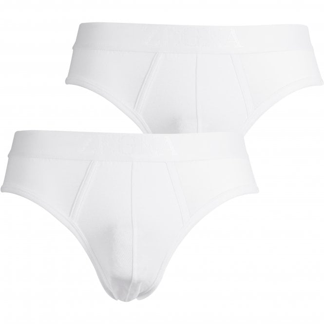 2-Pack Stretch Cotton Midi Briefs, White