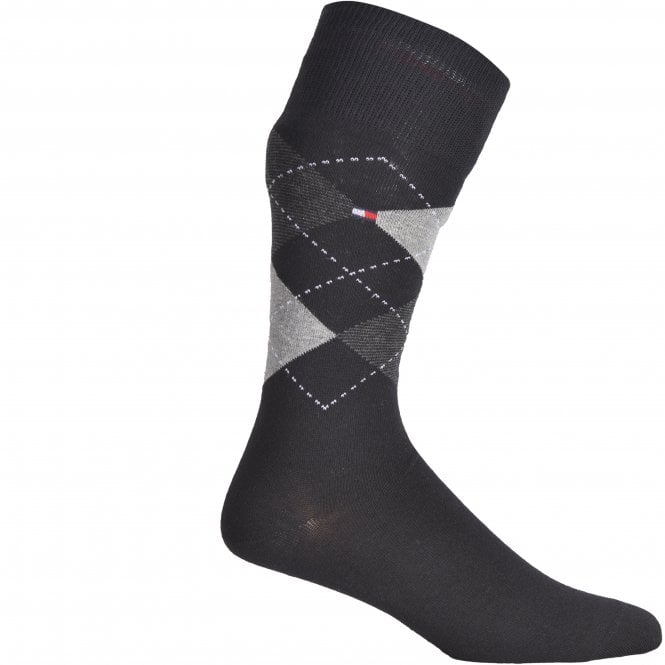 2-Pack Argyle & Solid Socks, Black