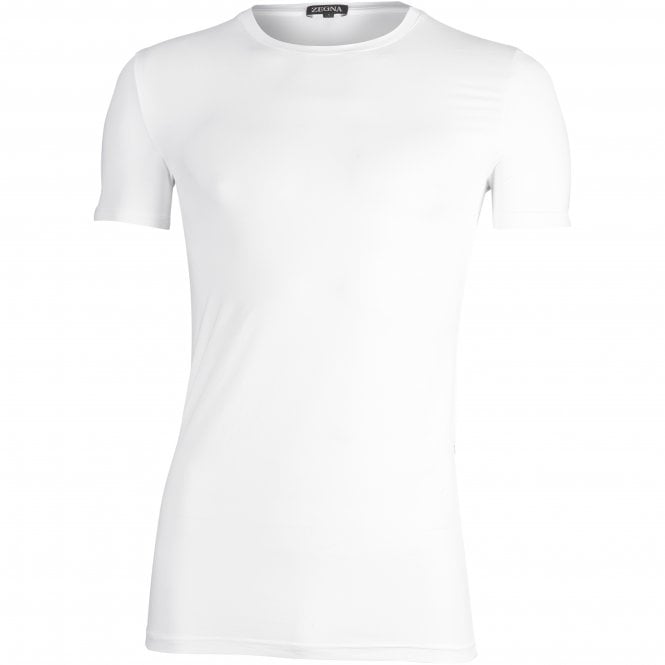 Micromodal Stretch Crew-Neck T-Shirt, White