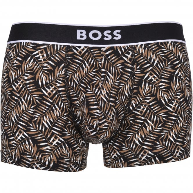 Fern Print Boxer Trunk, Brown/Black