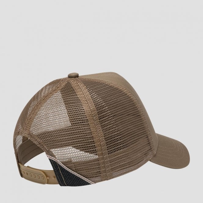 Archive Logo Twill & Mesh Baseball Cap, Dark Dove Brown