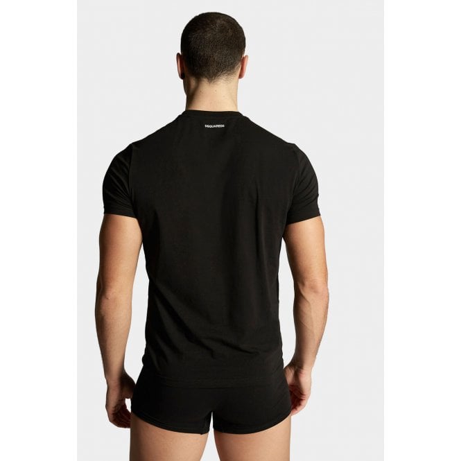 2-Pack Modal Stretch Crew-Neck T-Shirts, Black