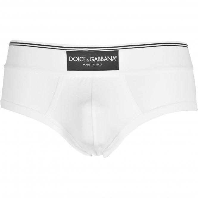 Made In Italy Label Brando Brief, White