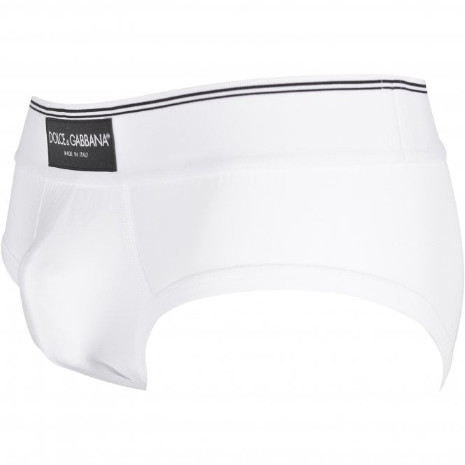 Made In Italy Label Brando Brief, White