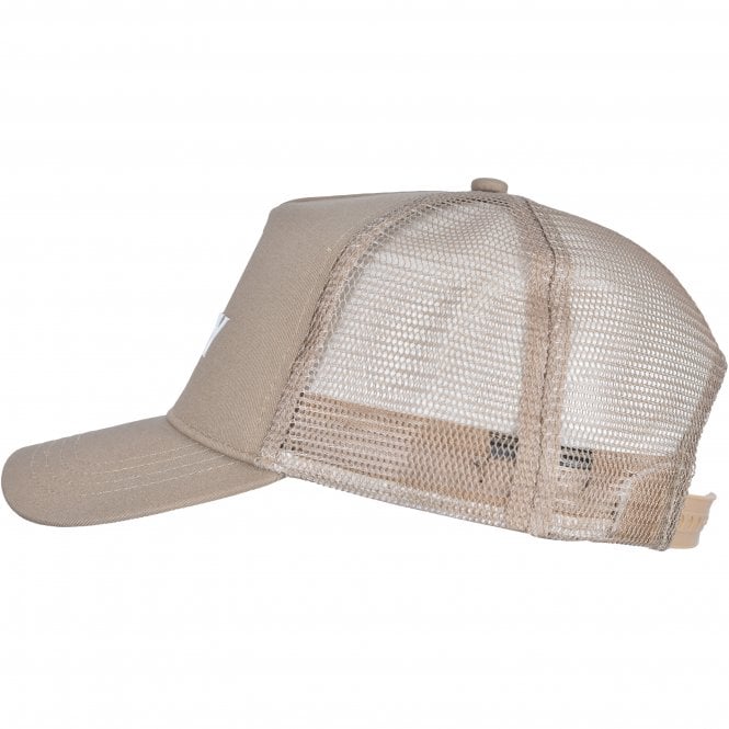 Archive Logo Twill & Mesh Baseball Cap, Dark Dove Brown