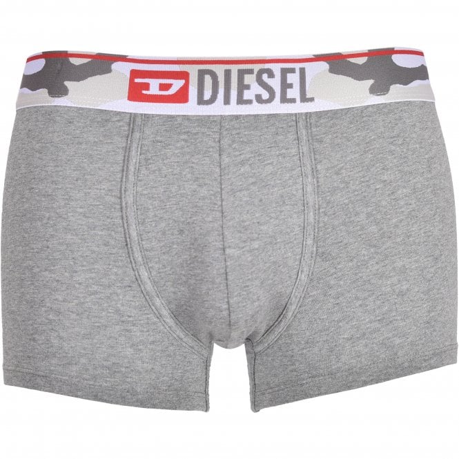 2-Pack Camo Print Boxer Trunks, Grey/Camo