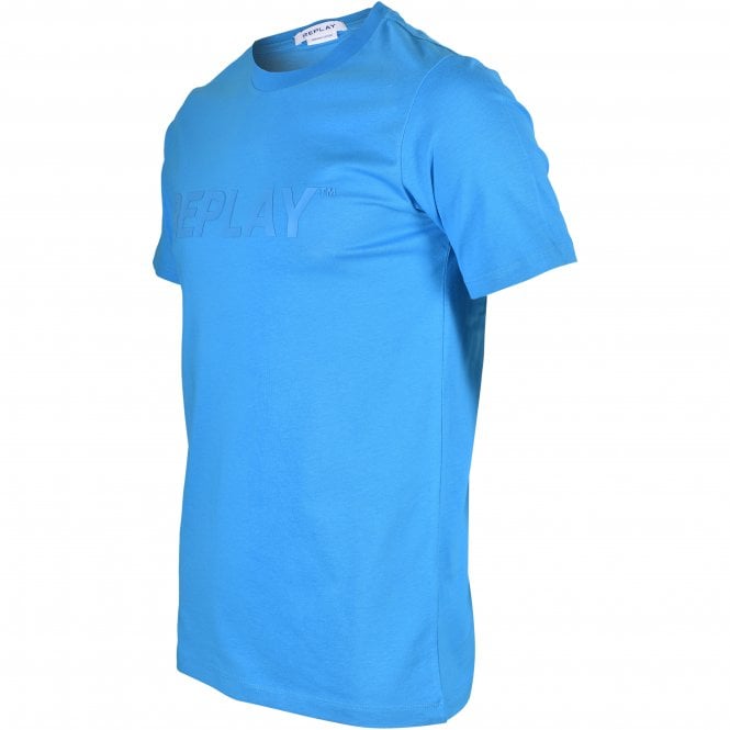 Appliqued Logo T-Shirt, Summer Blue