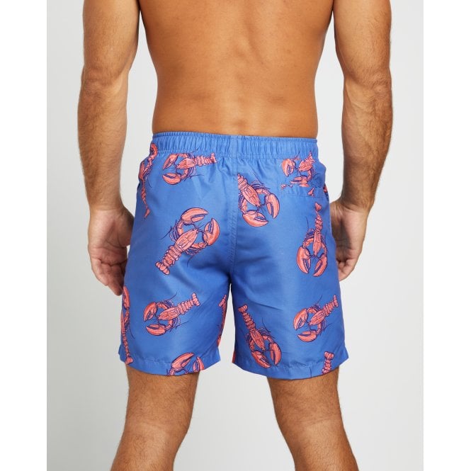 Lobster Print Swim Shorts, Navy