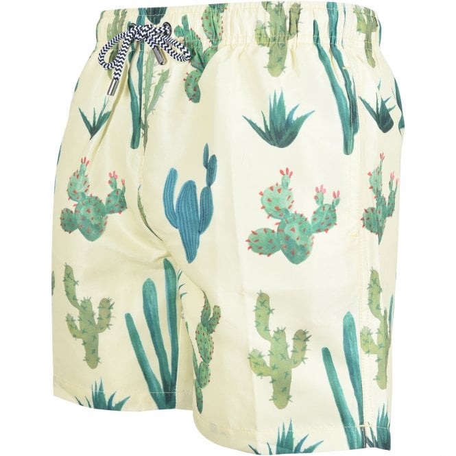 Cactus Print Swim Shorts, Sunshine