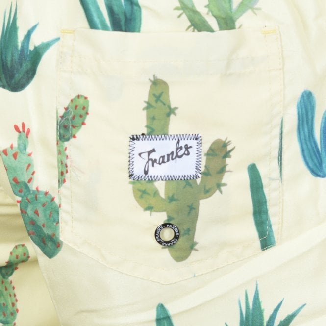 Cactus Print Swim Shorts, Sunshine