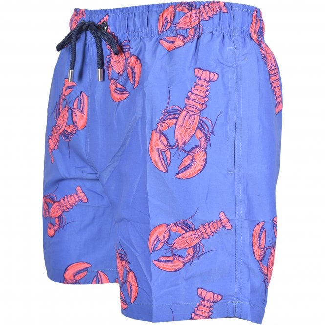 Lobster Print Swim Shorts, Navy