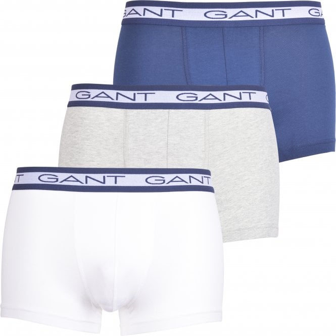 Lacoste 3 Pack Cotton Stretch Trunks - Navy/White/Stripe