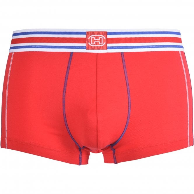 Tie Break Sports Contrast Boxer Trunk, Red