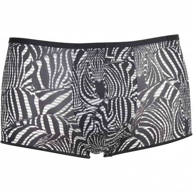 Temptation Plume Marty Stripes Boxer Trunk, Black/white