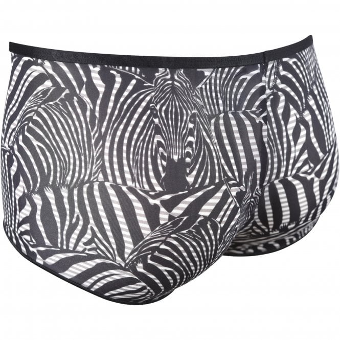 Temptation Plume Marty Stripes Boxer Trunk, Black/white