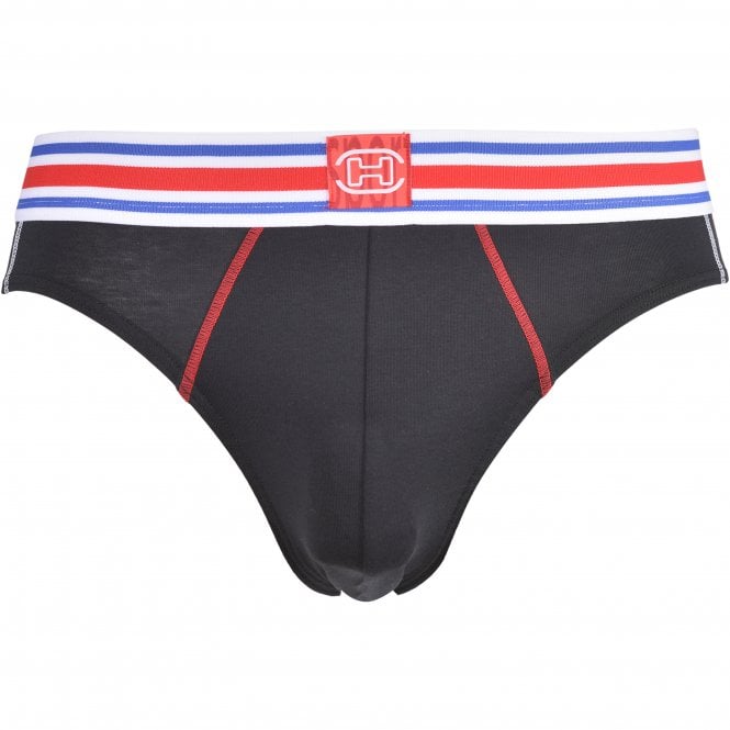 Tie Break Sports Contrast Micro Brief, Black