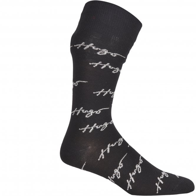 2-Pack Lurex Mixed Logo Socks Gift Set, Black/silver