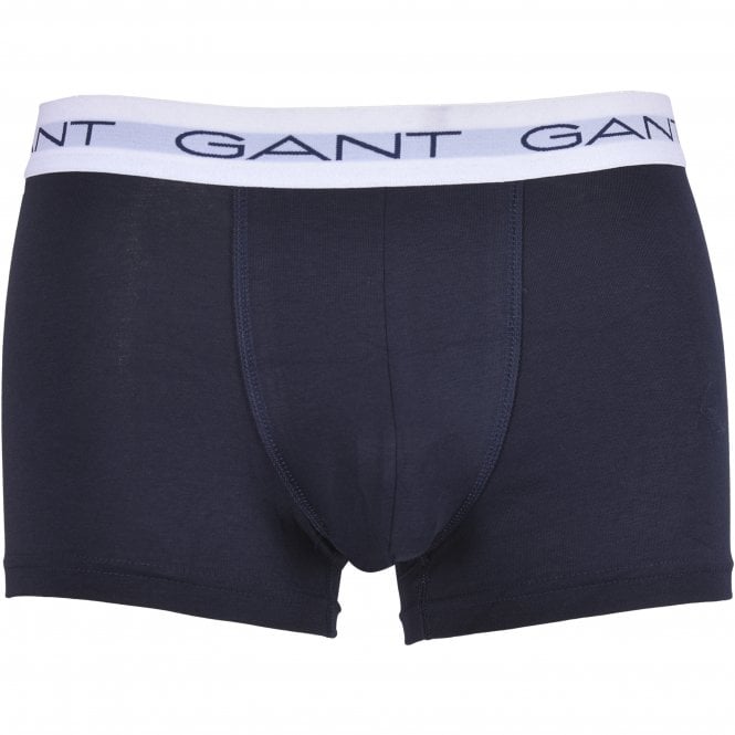 3-Pack Coloured Waistband Boxer Trunks, Navy